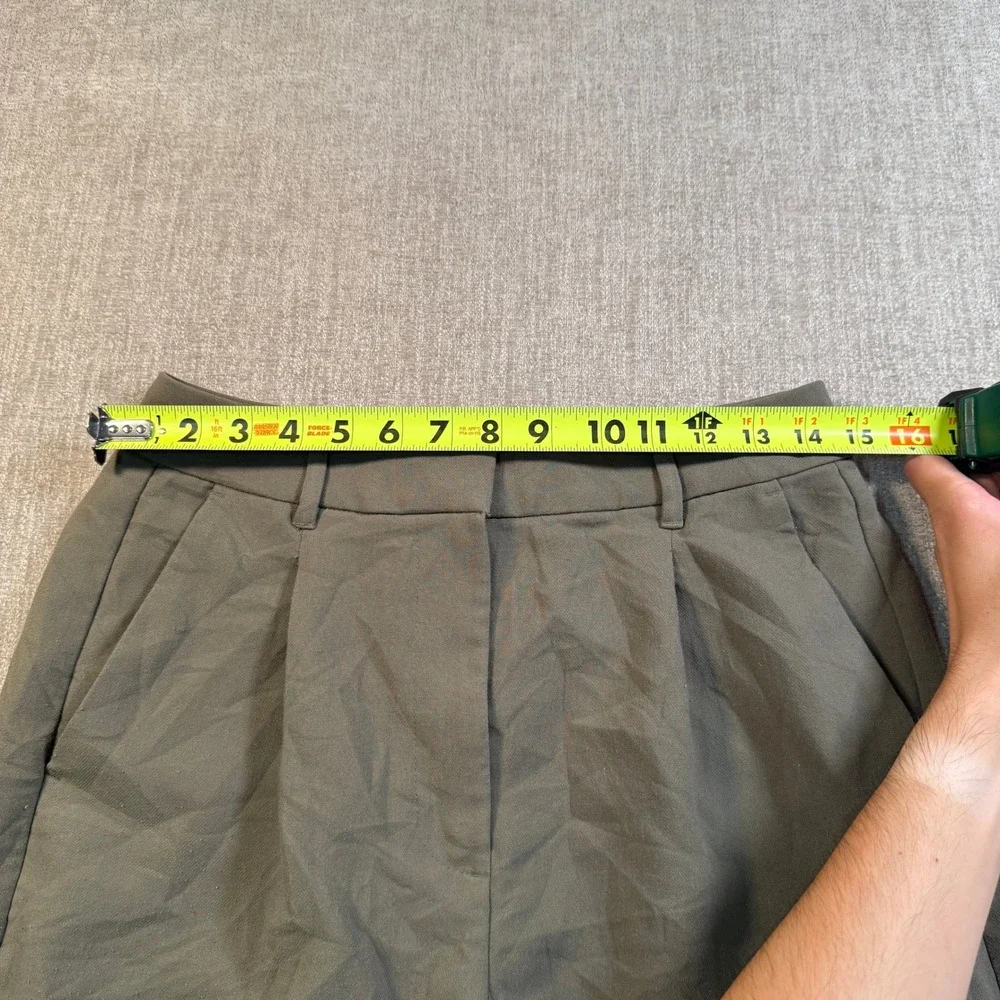 Old Navy Taylor Extra High-Rise Wide Leg Trouser Pants Olive Green Tall Medium